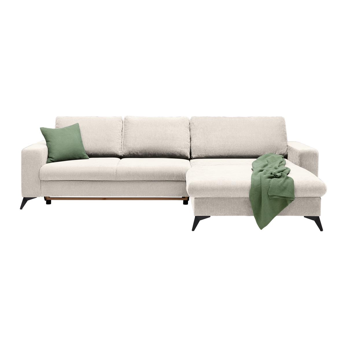 Rohová sedačka SUNNY, oboustranná, ecru - ecru, Moderní, textil (290/87/178cm) - Mömax