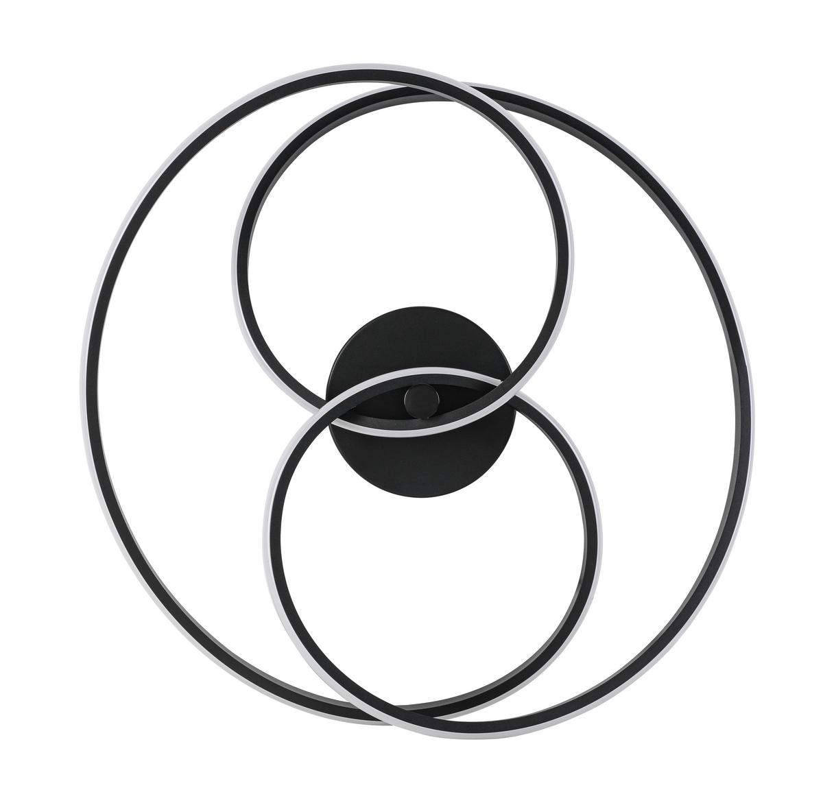 STROPNÉ LED SVIETIDLO MOFER - čierna, Modern, kov/plast (50/13cm) - Premium Living