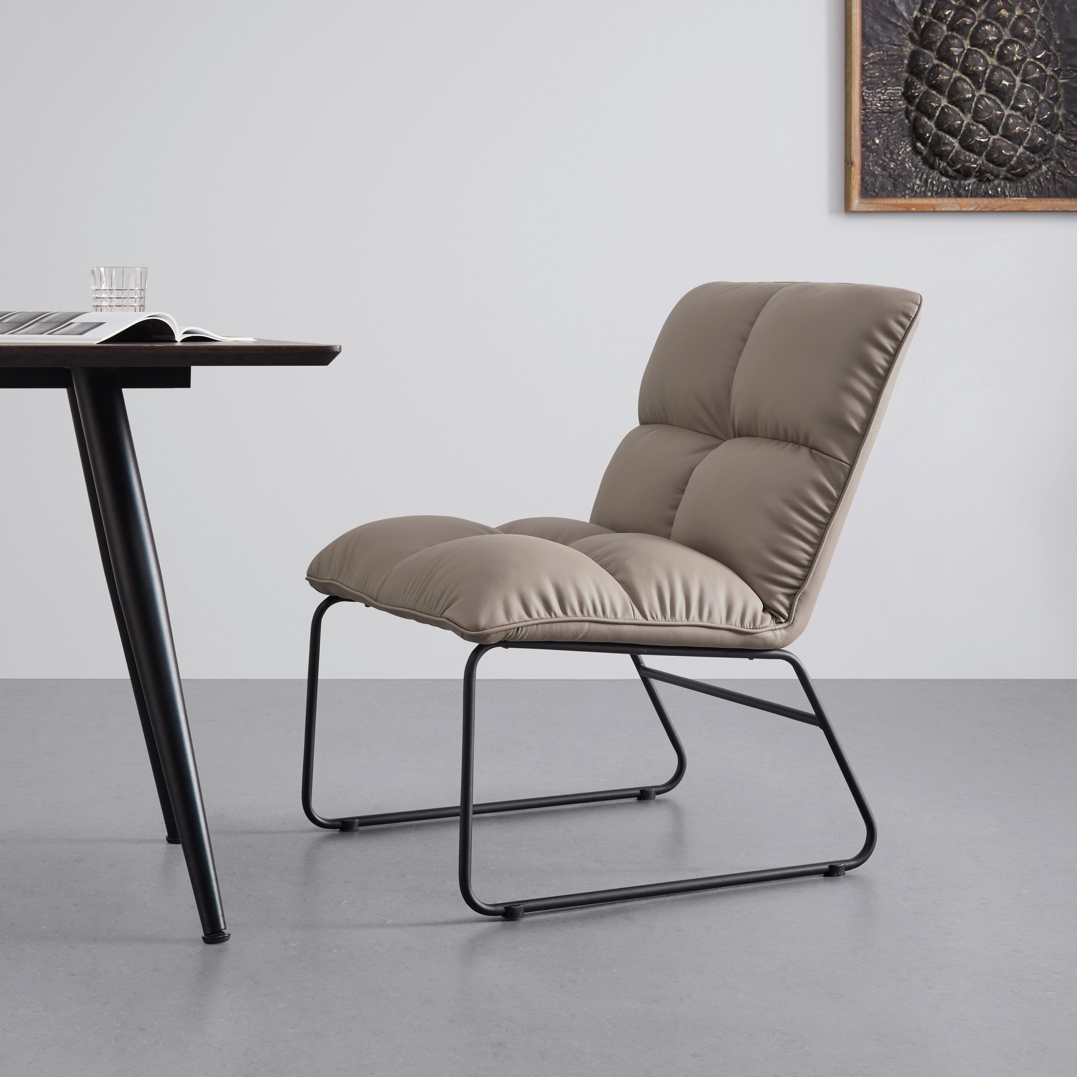 Kreslo Eleina - Sivohnedá - čierna/sivohnedá, Moderný, kov/drevo (71/82/70cm) - Bessagi Home