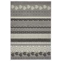 Flachwebteppich Grau Mit Muster Etta 80x150 cm - Grau, ROMANTIK / LANDHAUS, Textil (80/150cm) - James Wood