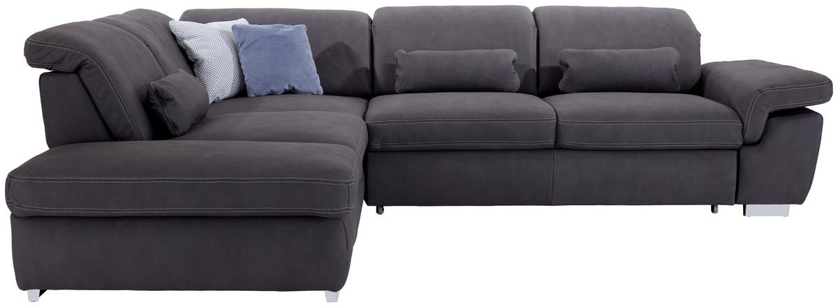 Ecksofa Mit Schlaffunktion & Bettkasten Anthrazit - Beige/Anthrazit, MODERN, Textil (260/320cm) - Luca Bessoni