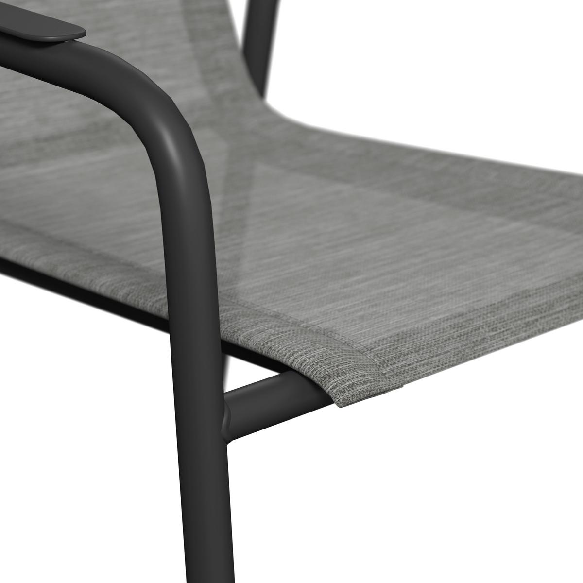 Gartenstuhl Mara - Beige/Grau, MODERN, Textil/Metall (60/87/63,5cm) - Beldano