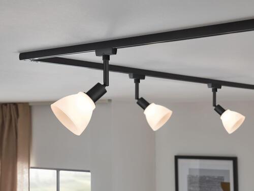 Schienensystem Urail Strahler 96913 Schwarz Matt, 1-Flammig - Schwarz, Design, Kunststoff/Metall (4,4/16,3cm) - Paulmann