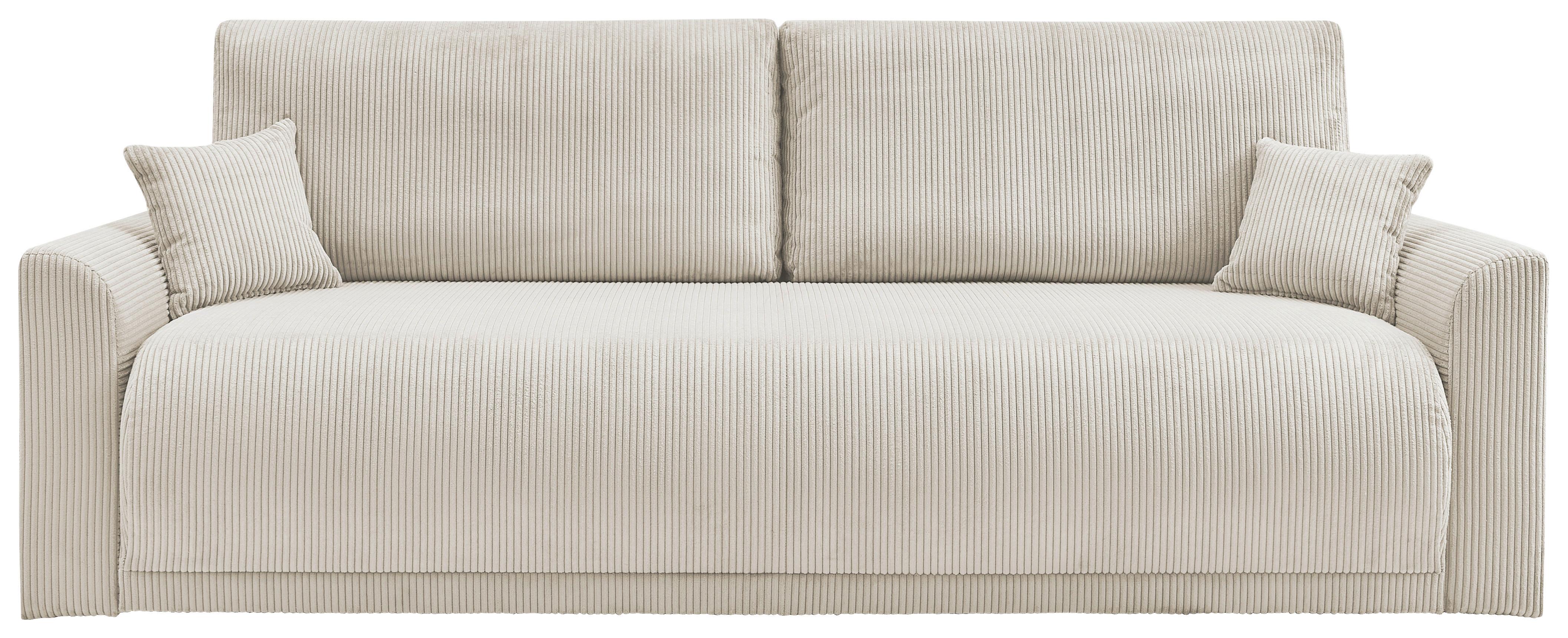 Rozkládací pohovka KIM, krémový manšestr - krémová, Moderní, dřevo (234/90/103cm)