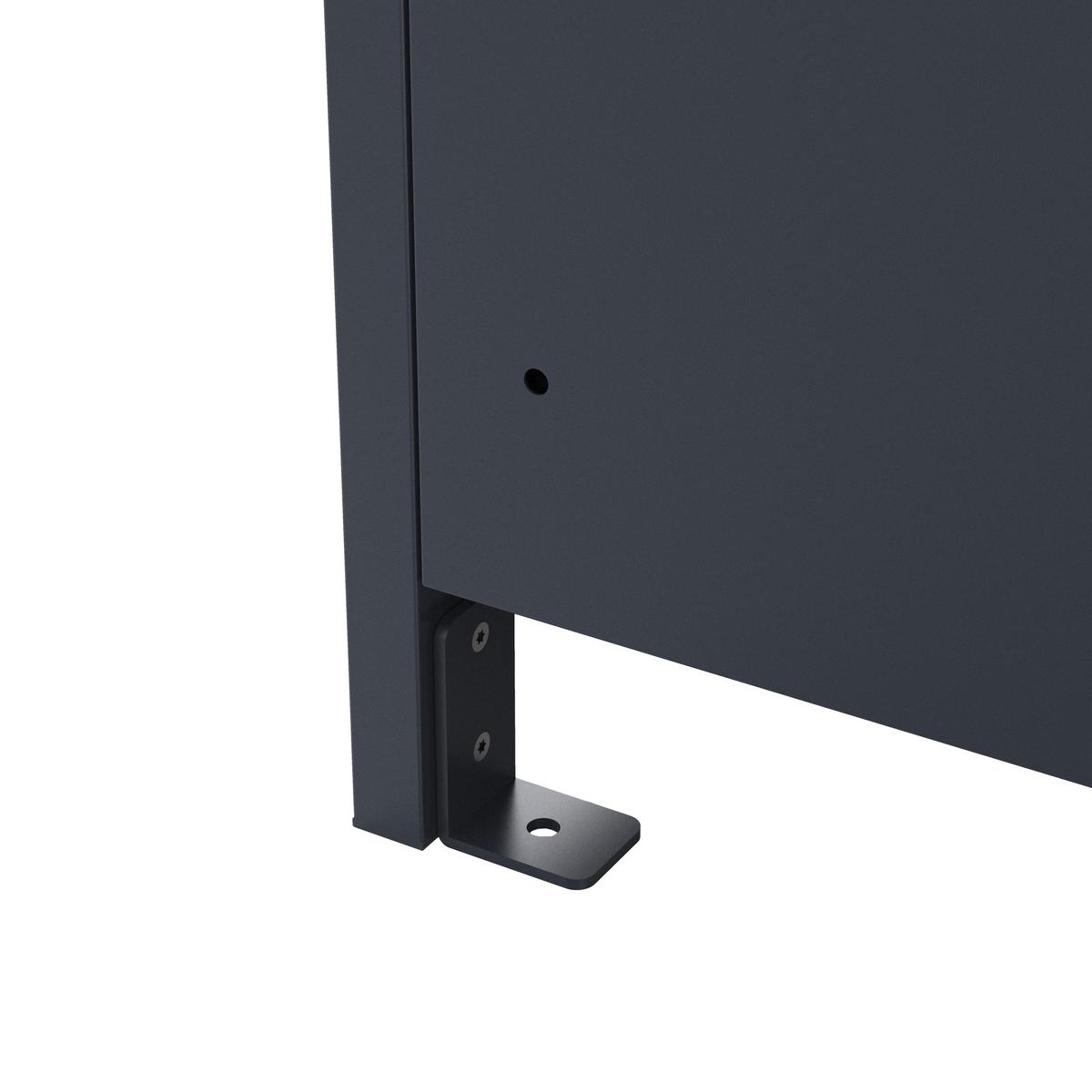 Paketbox Louis Grau - Anthrazit, MODERN, Metall (68/80/124cm)