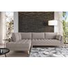 Ecksofa Doti - Taupe/Naturfarben, Design, Textil (204/310cm) - MID.YOU