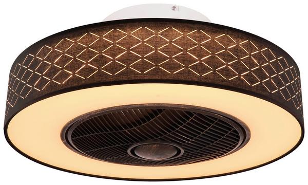 Deckenventilator rund in Schwarz & Gold