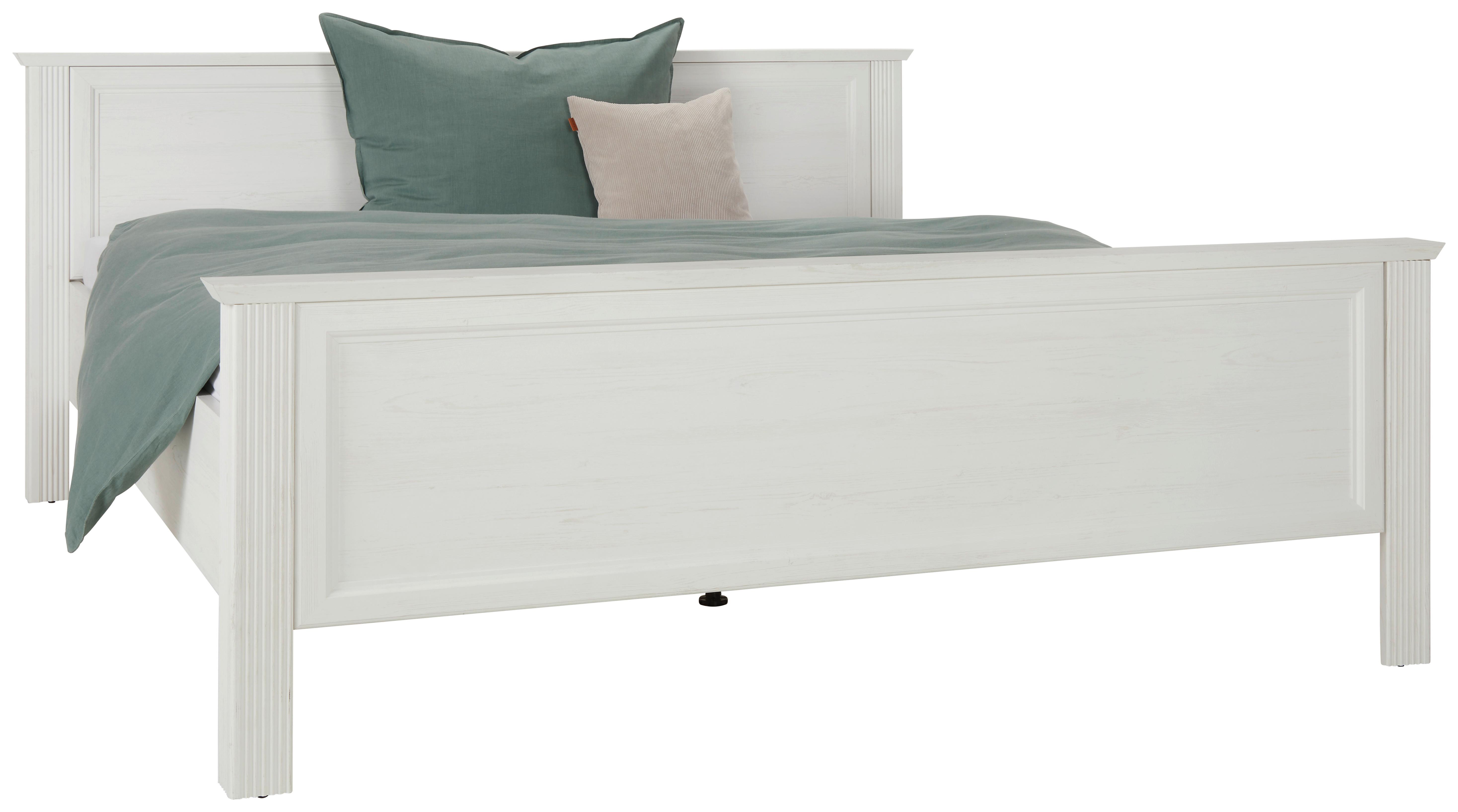 Postel MARILOU bílá, 180/200 cm - bílá, Romantický / Rustikální, kompozitní dřevo (180/200cm) - Zandiara