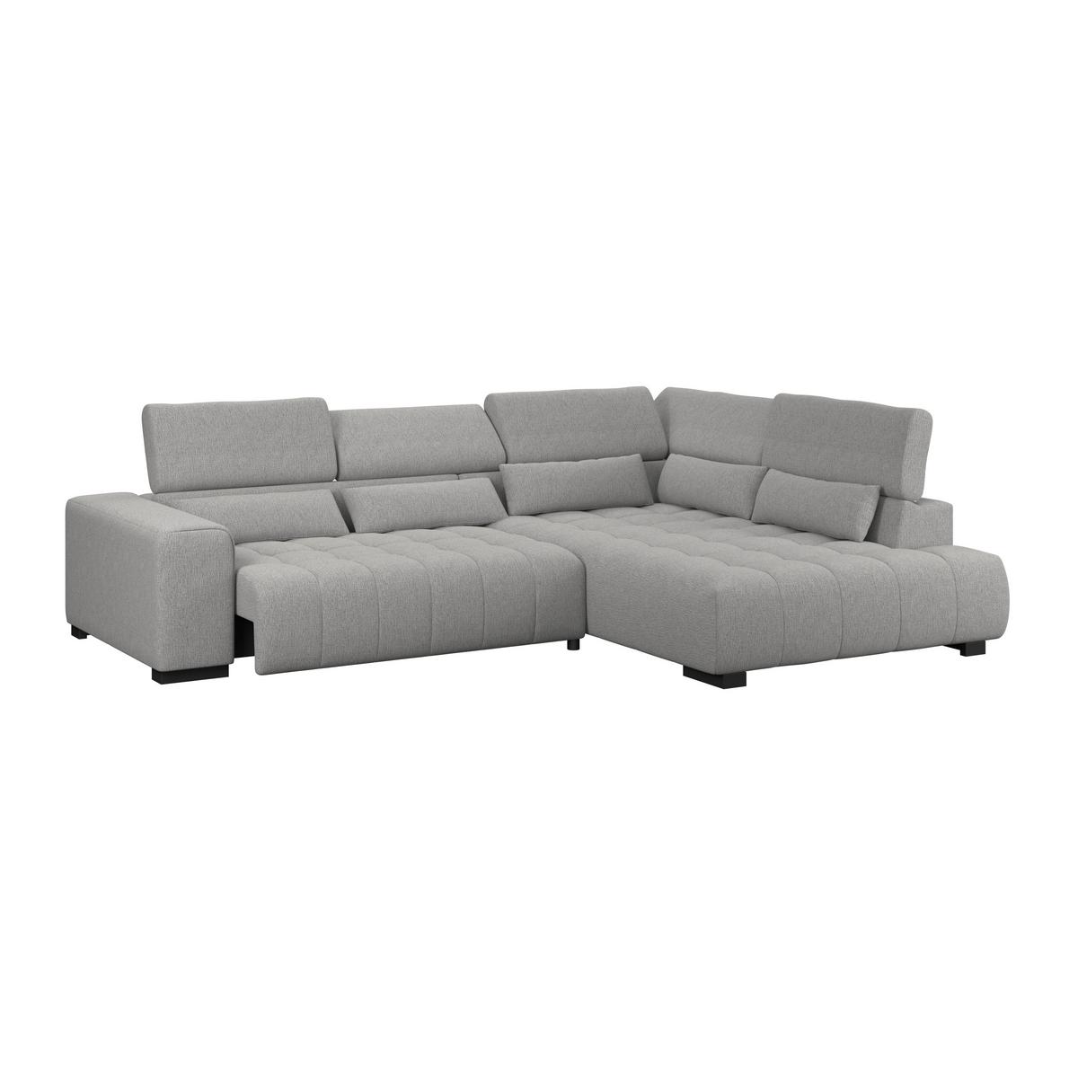 Ecksofa Matera Dunkelgrau S: 311x226cm - Dunkelgrau/Schwarz, Trend, Textil (311/226cm)