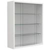 Hängevitrine Drivalo Weiß B: 50 cm - Transparent/Weiß, Design, Glas/Holzwerkstoff (50/60/15cm) - MID.YOU