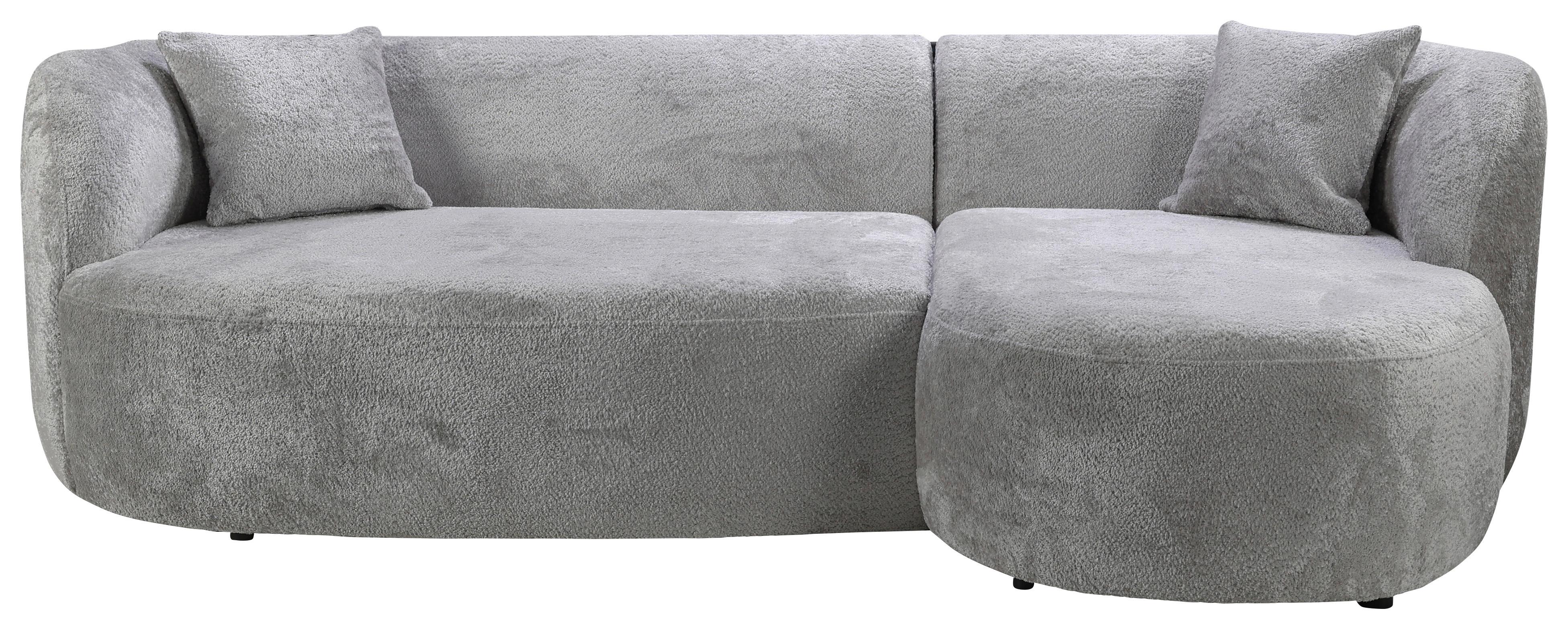 Ecksofa Flick Hellgrau/schwarz, 264 Cm - Hellgrau/Schwarz, Design, Textil (264/143cm) - MID.YOU