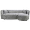 Ecksofa Flick Hellgrau/Schwarz, 264 cm - Hellgrau/Schwarz, Design, Textil (264/143cm) - MID.YOU