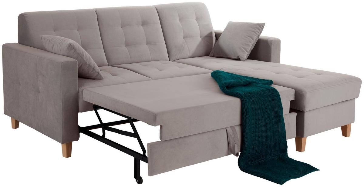 ROHOVÁ SEDAČKA BERGEN - přírodní barvy/béžová, Design, dřevo/textil (231/160cm) - Luca Bessoni