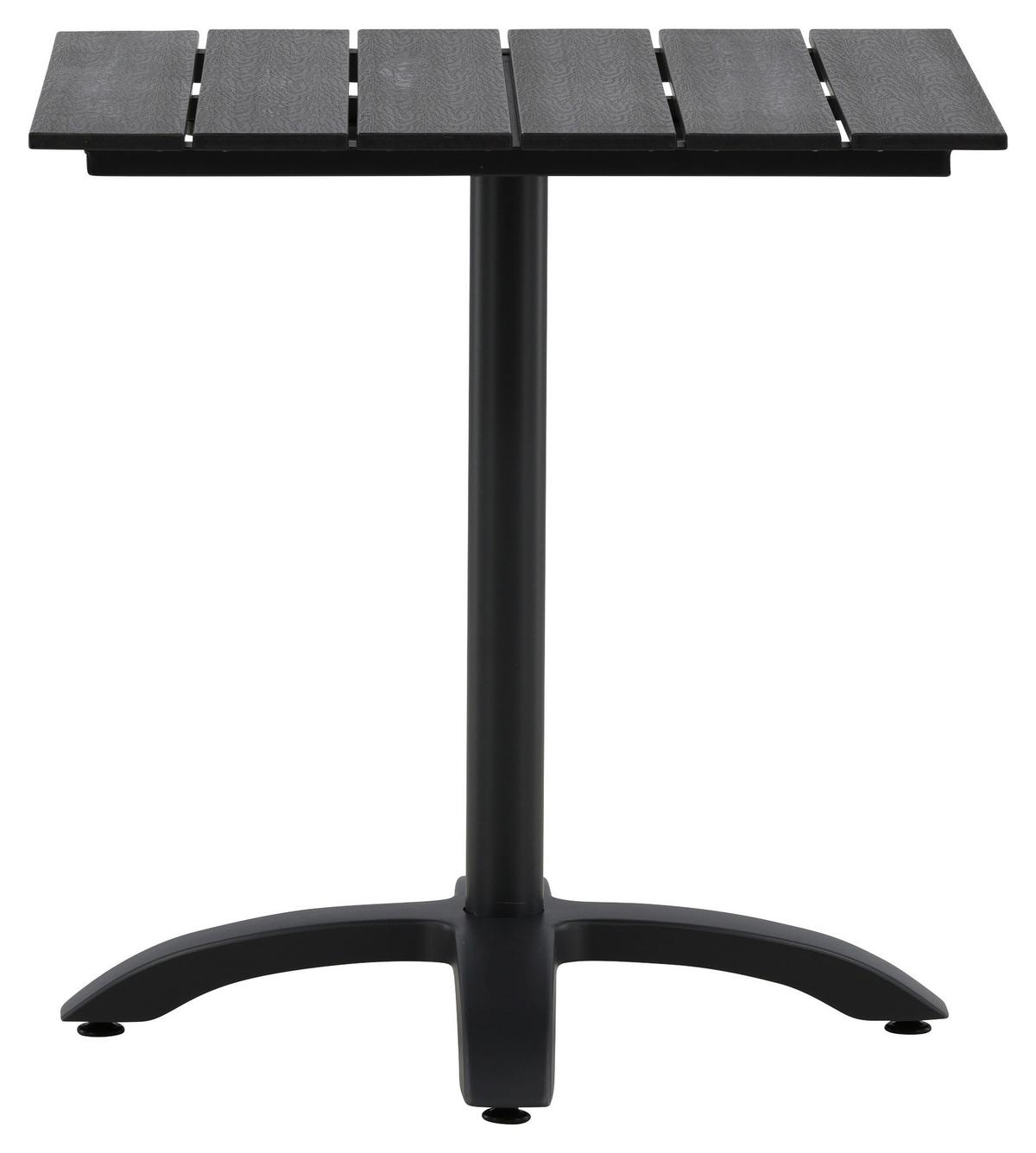 Gartentisch Colorado Aluminium L: 70cm - Schwarz, KONVENTIONELL, Kunststoff/Metall (70/74/70cm) - Gardenson