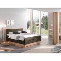 Boxspringbett Mit Topper & Bettkasten 160x200 Moneta - Eichefarben/Dunkelgrau, MODERN, Holz/Textil (160/200cm) - MID.YOU