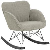 Schaukelstuhl Kelsey - Schwarz/Braun, Design, Textil (67,5/80/90cm) - Livetastic