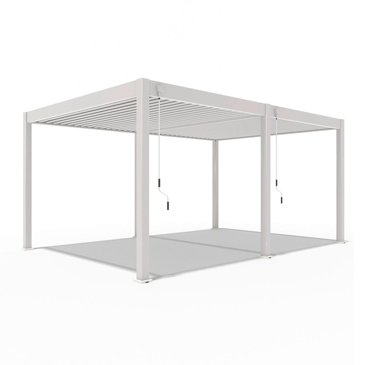 Pergola 360x530 Cm Wetterbeständig, Perlmutt - Perlmutt, Basics, Metall (360/530/255cm)