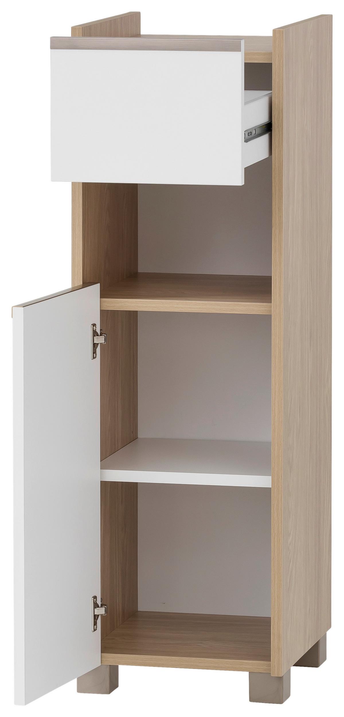 Unterschrank Juba U 300 - Eichefarben/Weiß, MODERN, Holzwerkstoff (30,2/94,7/33cm) - MID.YOU