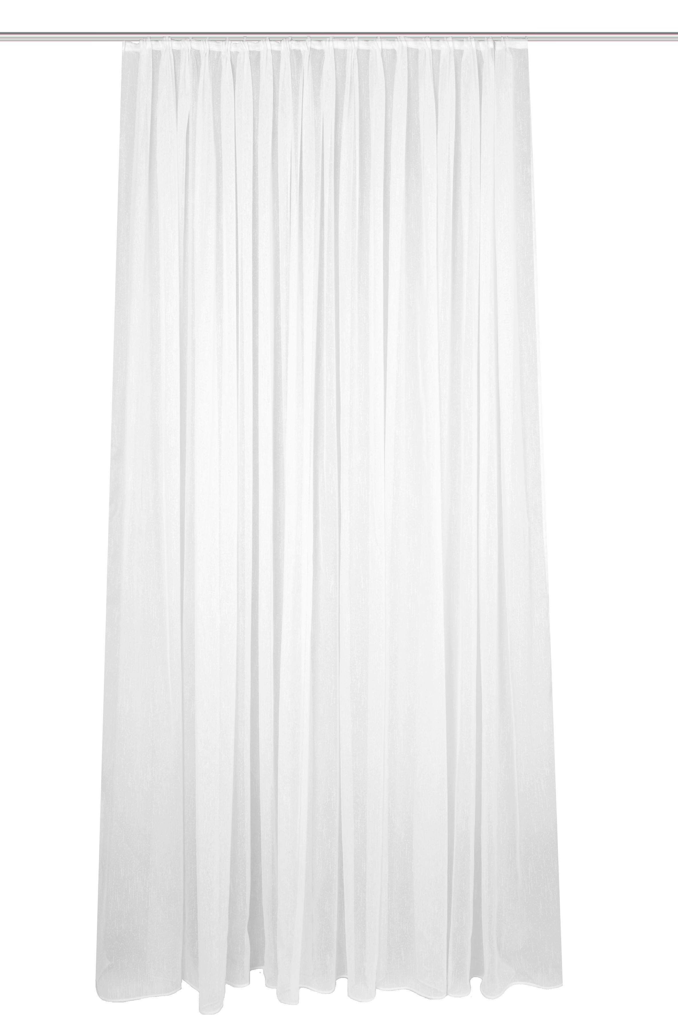 KUSOVÁ ZÁCLONA ALEV - bílá, Basics, textil (300/120cm) - Schmidt W. Gmbh
