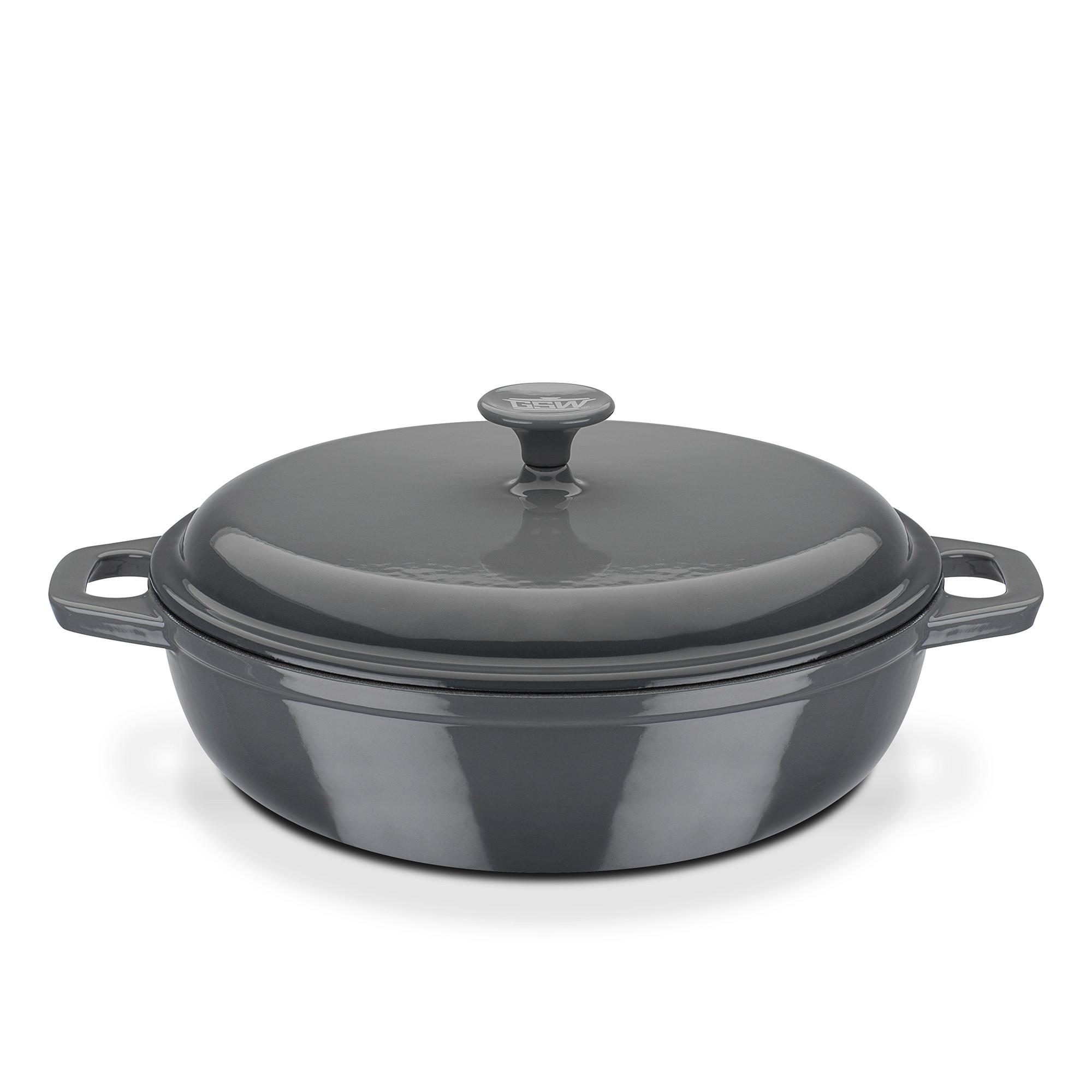 Schmortopf Grey Shadow Grau, DxH: 30x9 cm - Grau, Basics, Metall (30/9cm) - GSW