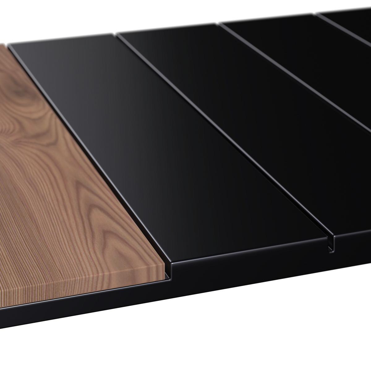 Loungegarnitur Marokko - Dunkelgrau/Naturfarben, Basics, Kunststoff/Textil (218/179cm) - Beldano