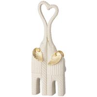 Dekoelefant Dumbo - Beige/Goldfarben, KONVENTIONELL, Kunststoff (11/5,5/30cm) - Luca Bessoni