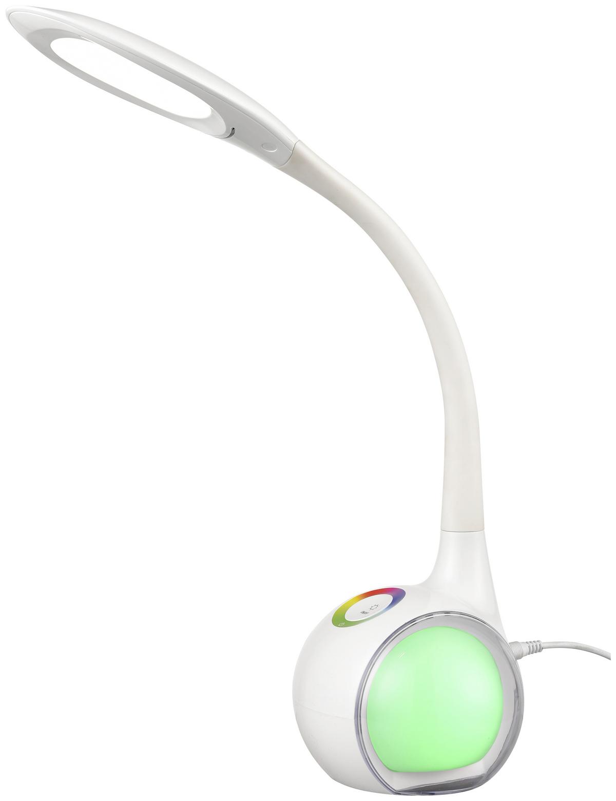 LED-Schreibtischlampe Regina dimmbar Weiß, Flexarm, Touch - Weiß, MODERN, Kunststoff (53cm) - Luca Bessoni