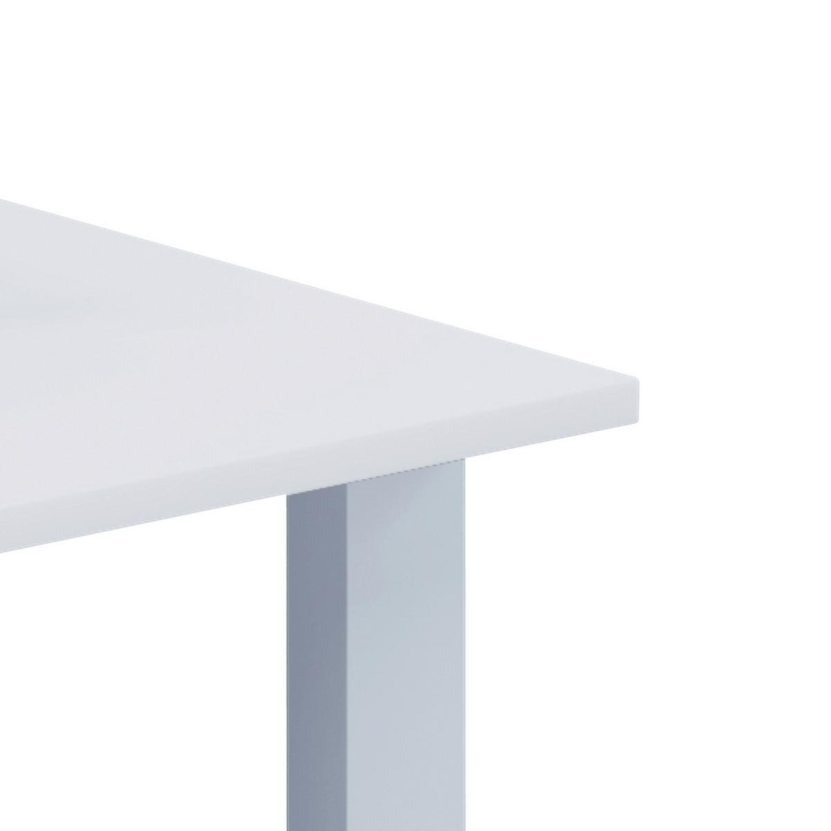 Schreibtisch B 80 cm H 76 cm Lona, Weiß - Weiß, MODERN, Holzwerkstoff/Metall (110/80/76cm) - MID.YOU