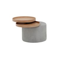 Beistelltisch Hellgrau L: 50 cm - Hellgrau, Design, Holzwerkstoff/Textil (50/45cm) - Livetastic