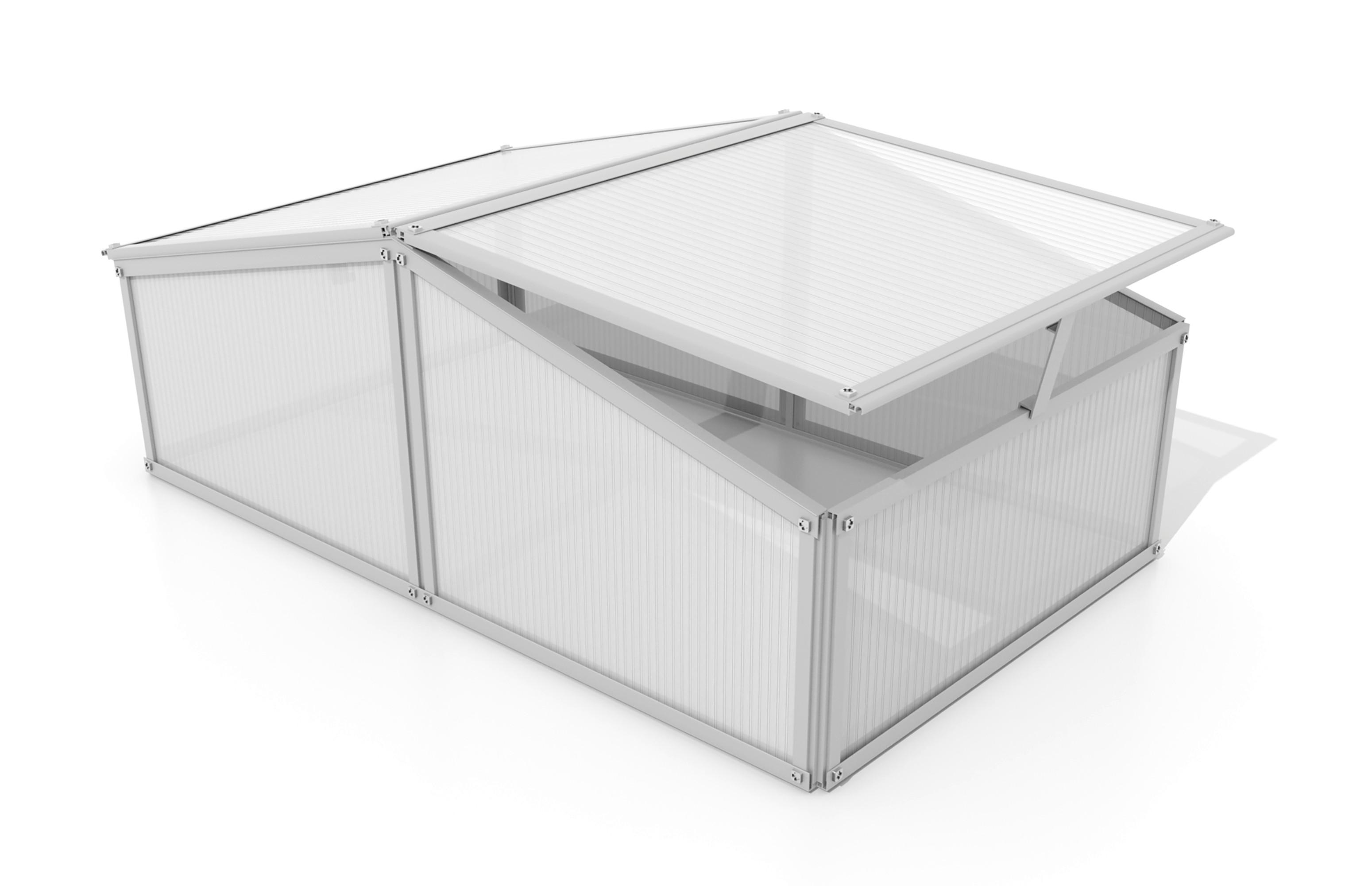 Frühbeetkasten Gaia Xs Bxhxt 60,3x38,9x102,3 Cm - Alufarben, Basics, Metall (60,3/38,9/102,3cm)