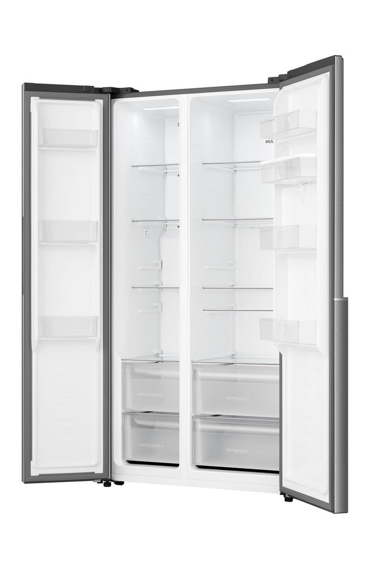 SIDE-BY-SIDE NRS917E41XWD - Edelstahlfarben, Metall (97,5/188/67,9cm) - Gorenje