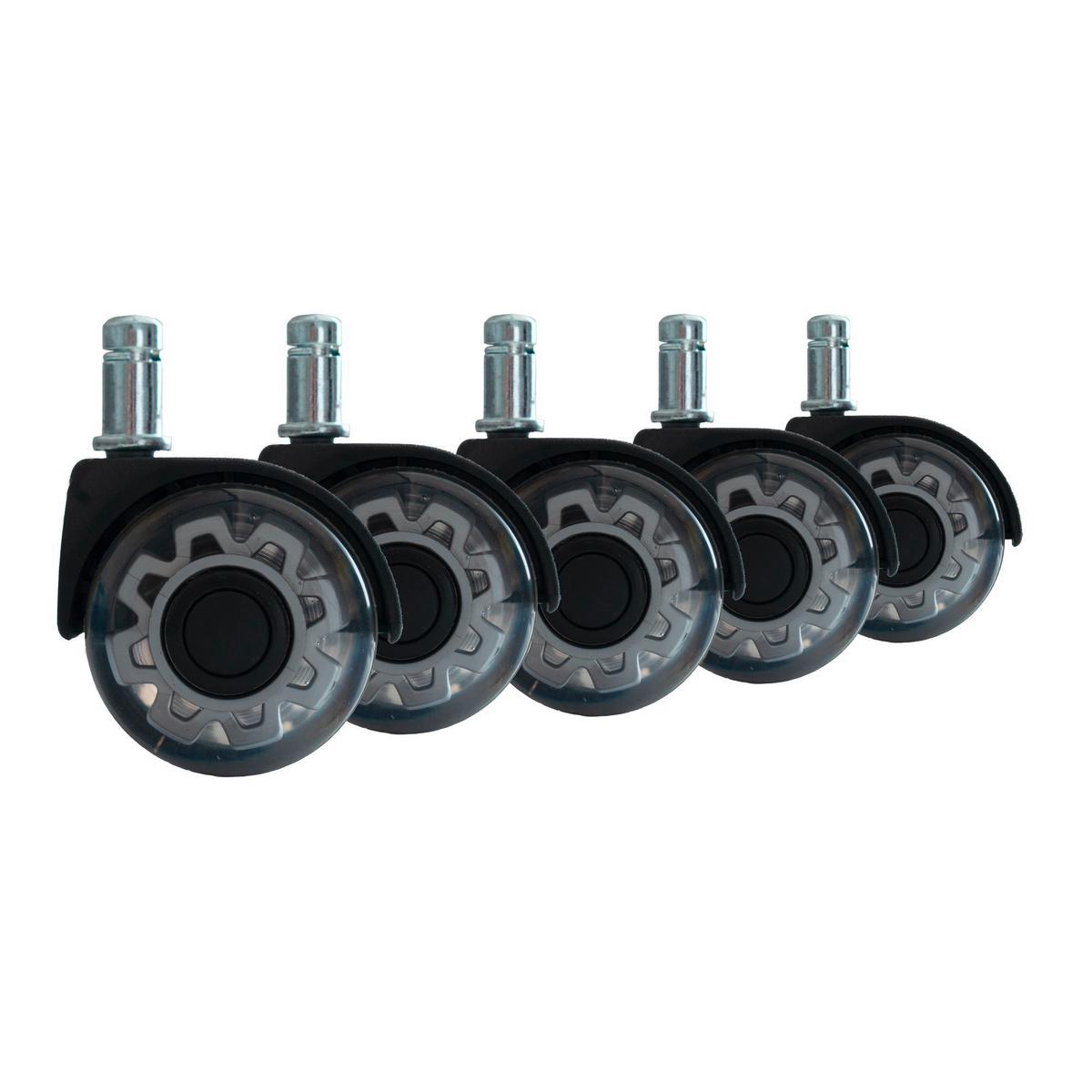 Drehstuhlrolle Silberfarben B: 5 Cm - Silberfarben, Design, Kunststoff (5/8/5cm) - Livetastic