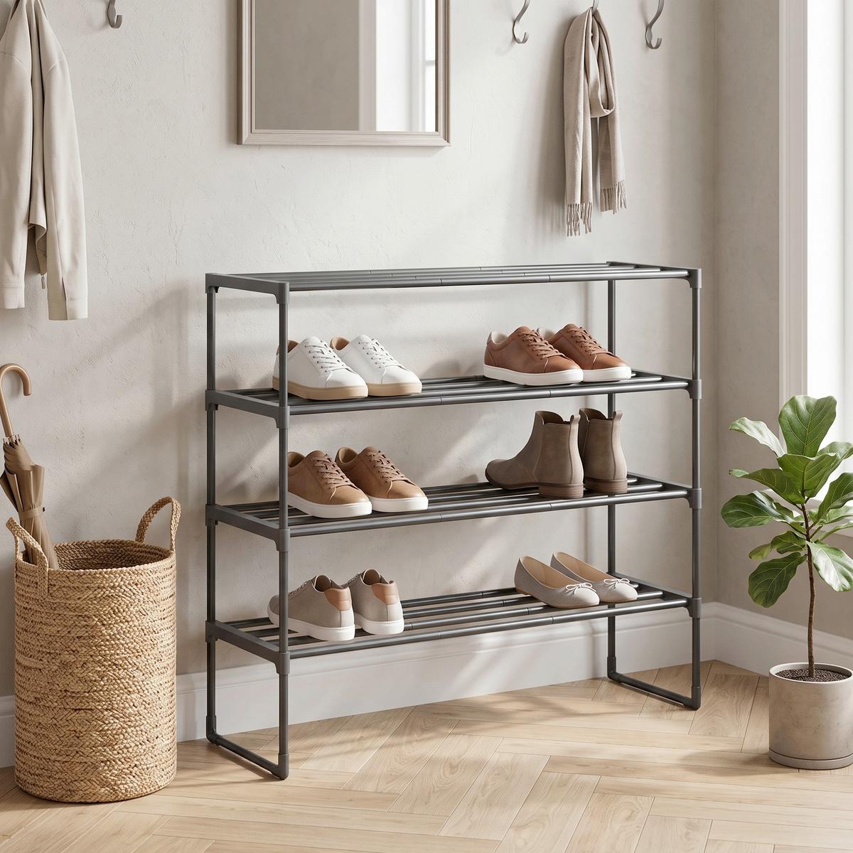 SCHUHREGAL Schwarz B: 92cm online kaufen ➤ Möbelix