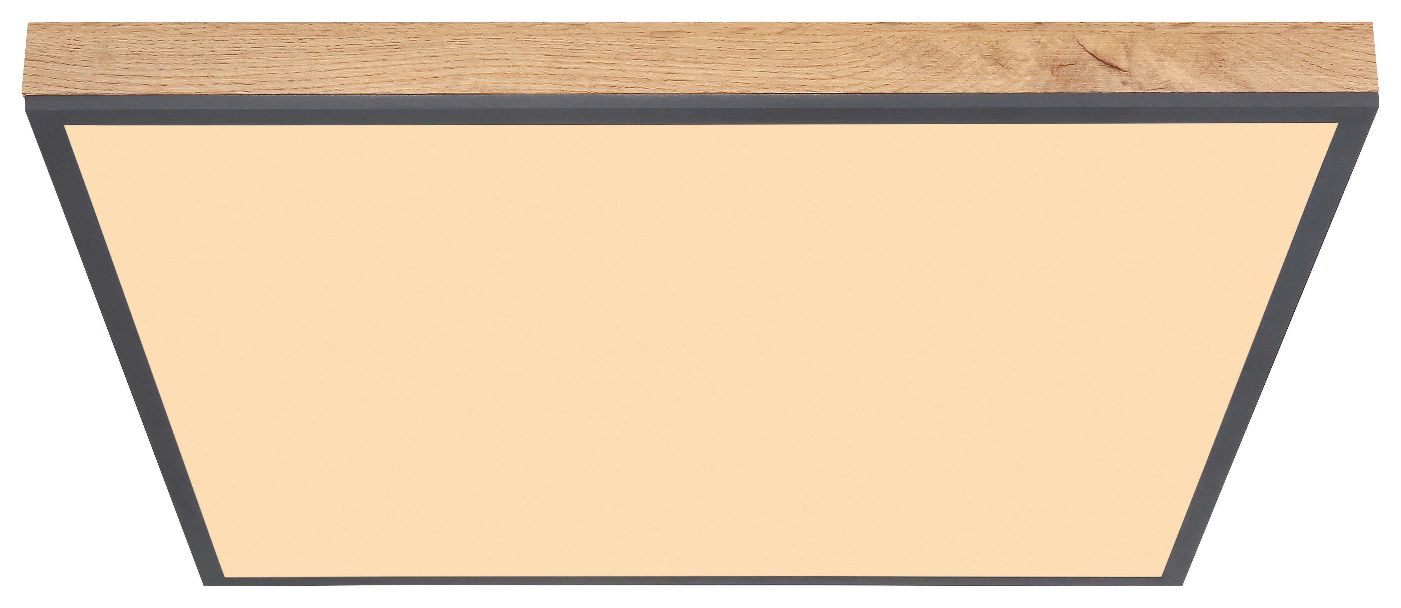 LED-Deckenleuchte Doro L: 59 cm - Opal/Graphitfarben, Basics, Kunststoff/Metall (59/59/6,5cm) - Globo