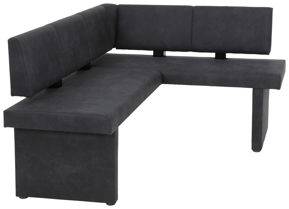 Eckbank Pia Anthrazit, S: 128x168 cm - Anthrazit, MODERN, Textil (128/168cm) - MID.YOU