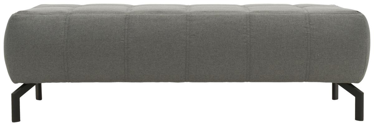 Polsterhocker Cunelli Grau Webstoff H: 45 Cm - Schwarz/Grau, Design, Textil (153/45/62cm) - MID.YOU