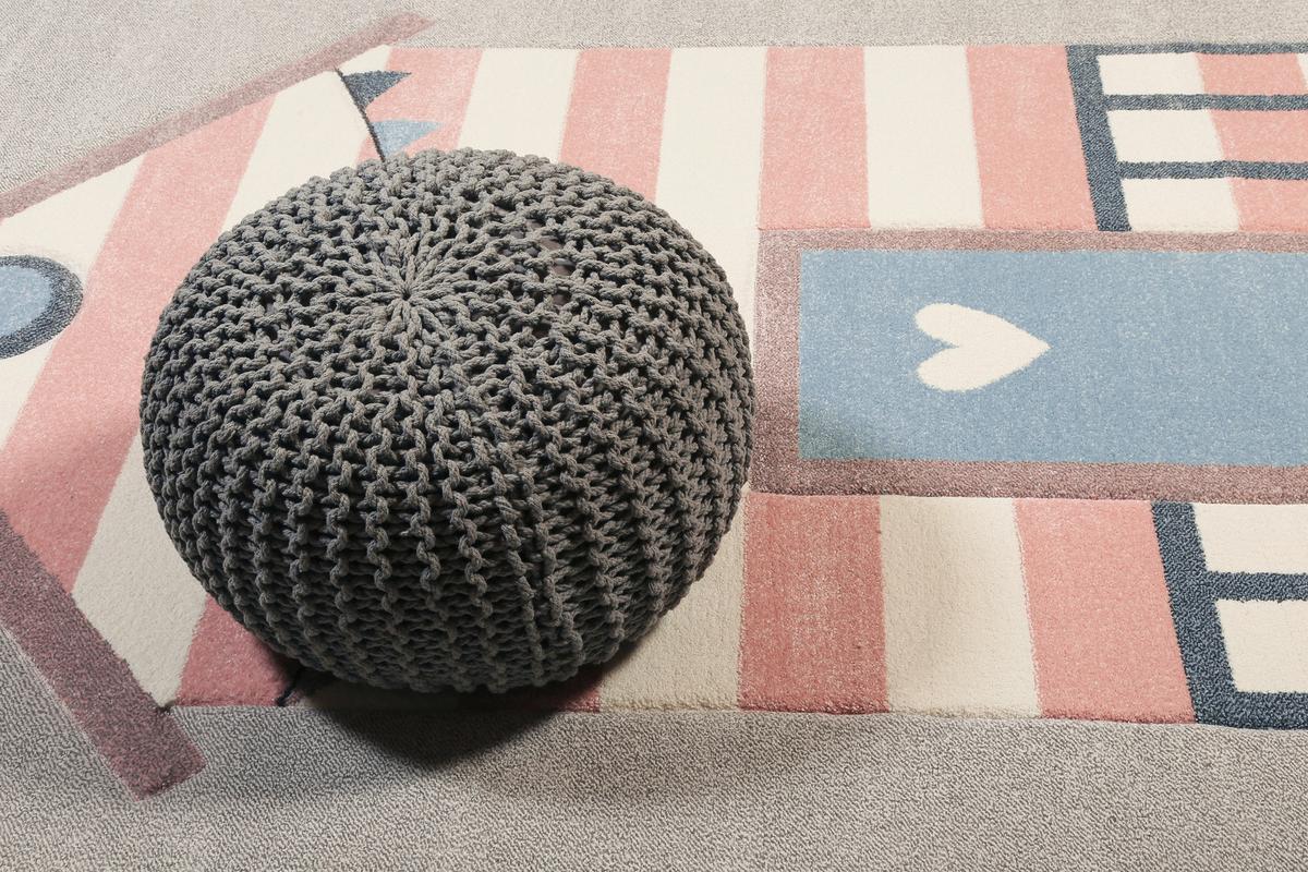 Kinderteppich Sea Castle - Hellgrau/Rosa, Trend, Textil (120/170cm) - Esprit