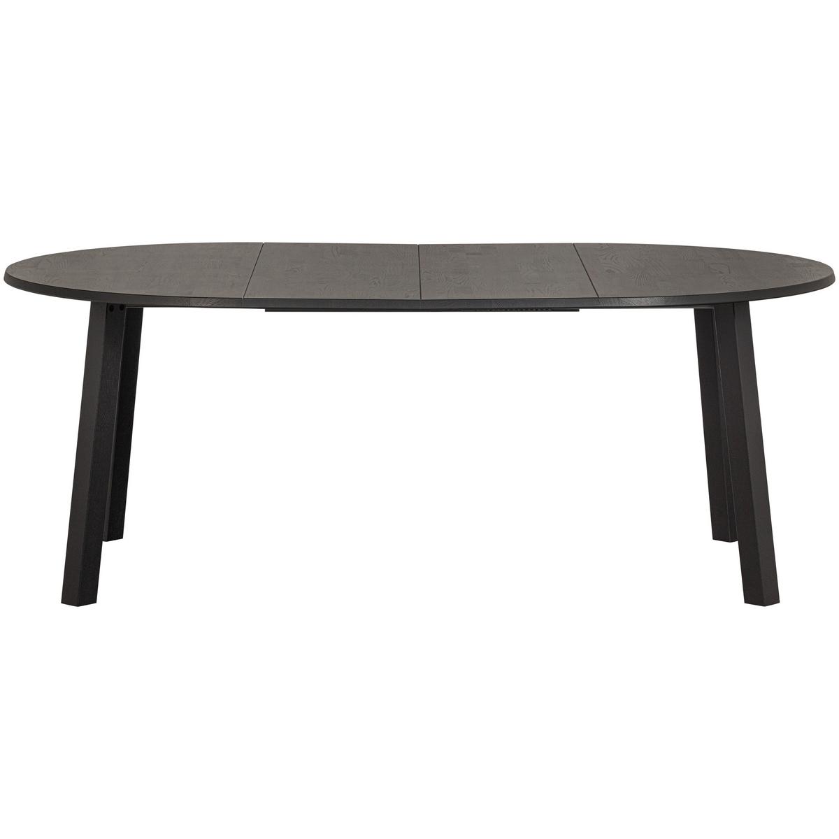 Esstisch Lange Jan Schwarz L: 120-200cm - Schwarz, Design, Holz (120-200/120/75cm) - Livetastic