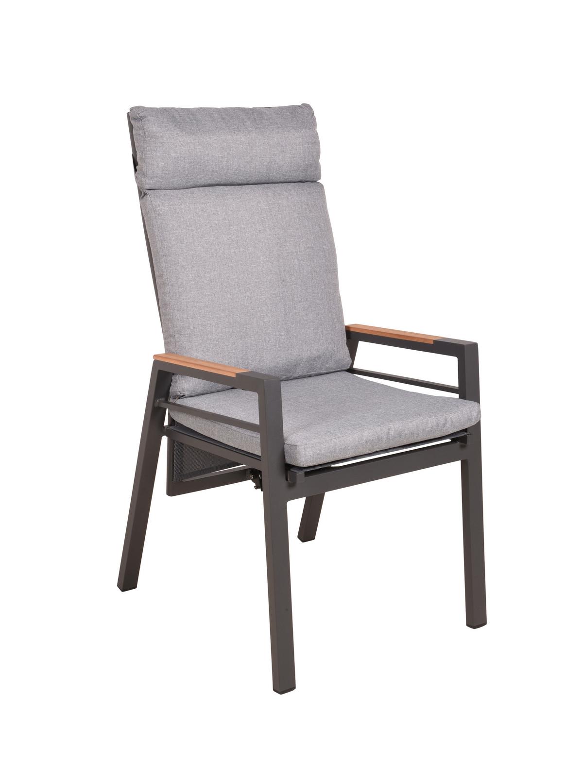 GARTENSESSEL-SET HOCHLEHNER MATERA - Anthrazit/Schwarz, MODERN, Holz/Kunststoff (56,5/110/65cm) - Gardenson