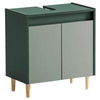 Waschbeckenunterschrank Lovis Wbu 570 - Dunkelgrün/Eschefarben, MODERN, Holzwerkstoff (56,9/60,1/33,0cm) - MID.YOU