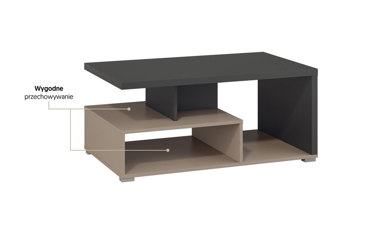 Dohányzóasztal Serio - homokszínű/antracit, Basics