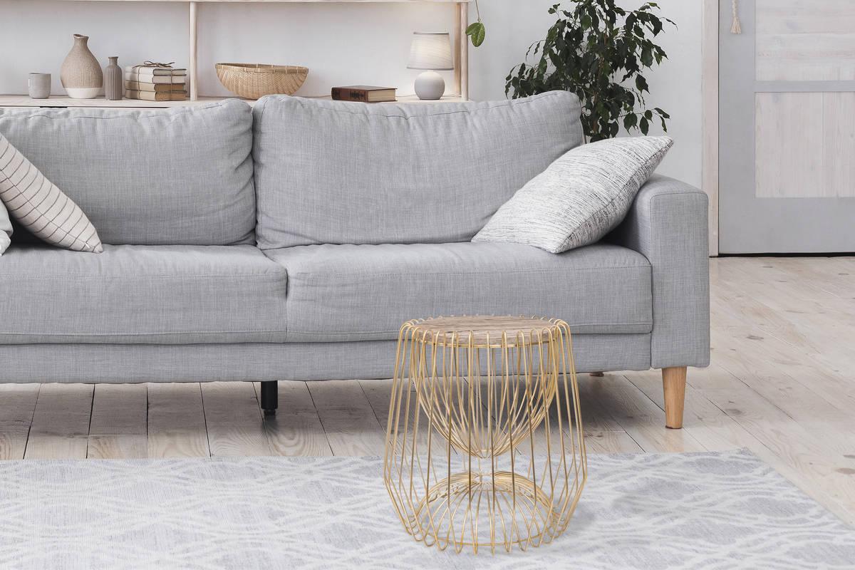 Bestelltisch Malibu Braun/Messingfarben