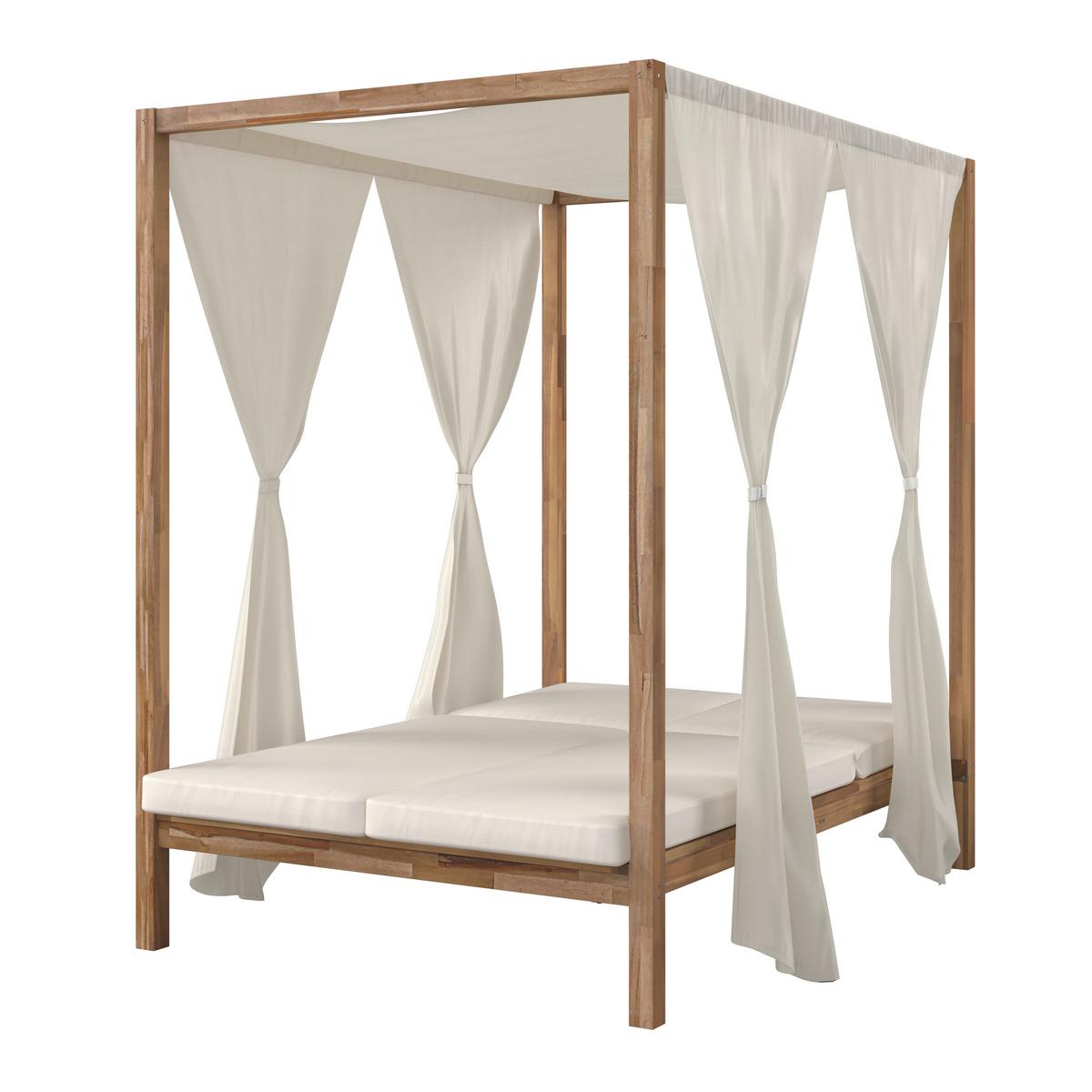 ZÁHRADNÁ POHOVKA NICOLA - krémová, Modern, drevo/textil (135,5/194,5/190cm) - Bessagi Garden