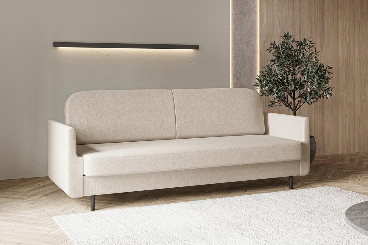Schlafsofa Cloudy Beige B: 221 cm - Beige, Design, Textil (221/87/84cm) - MID.YOU