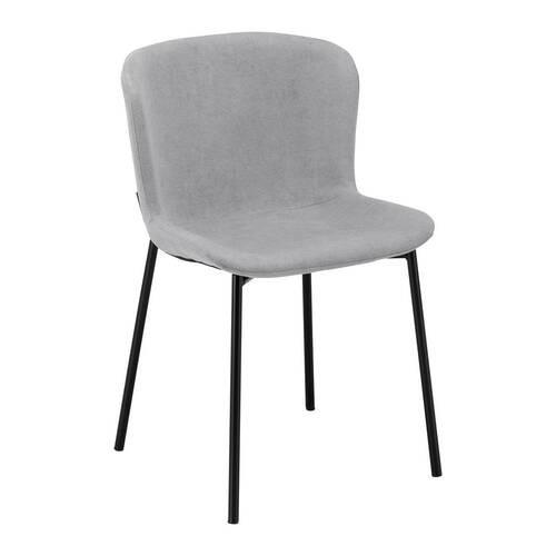 Židle NOEMIE šedá - černá/světle šedá, Moderní, kov/dřevo (46/79/56cm) - Bessagi Home