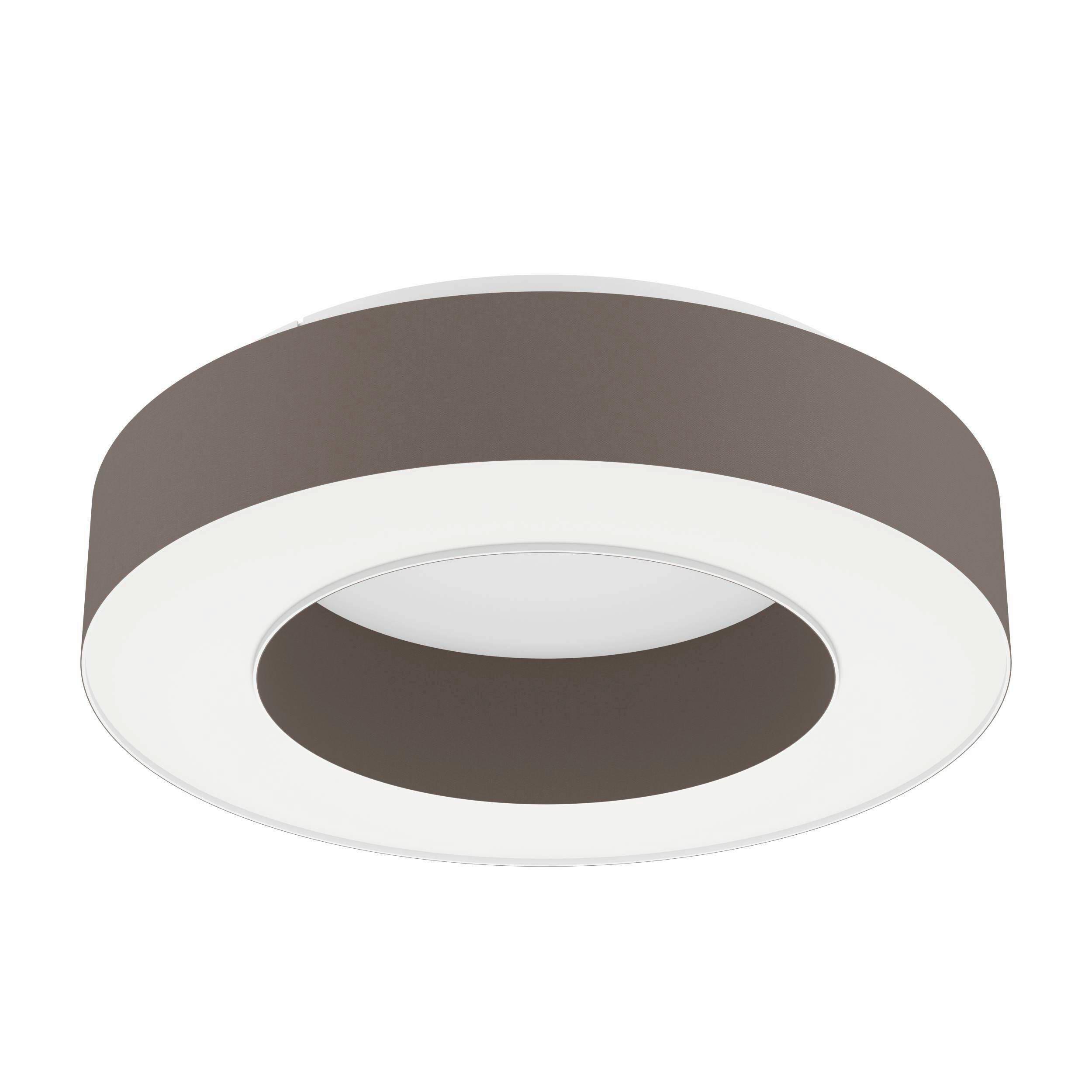 Led-deckenleuchte Guama Weiß Cappuccino D: 53 Cm - Weiß/Cappuccino, Basics, Kunststoff/Textil (53/13,5cm) - Eglo