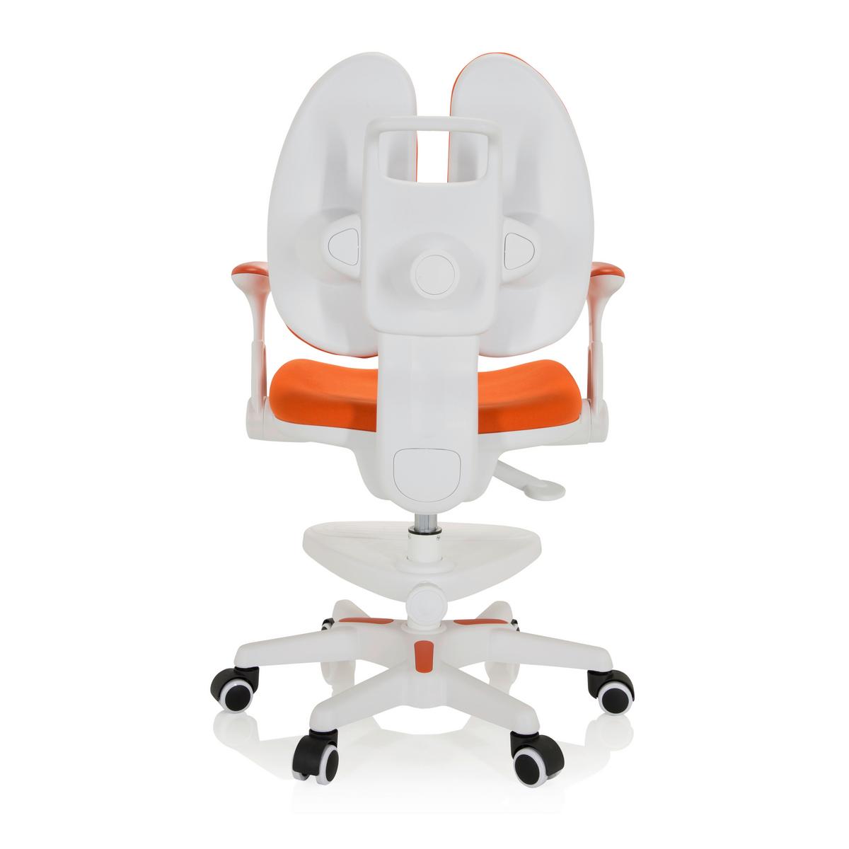 Jugenddrehsuthl Kid Wing Orange/weiß Bis 80 Kg - Orange/Weiß, MODERN, Kunststoff/Textil (56/88/52cm) - MID.YOU