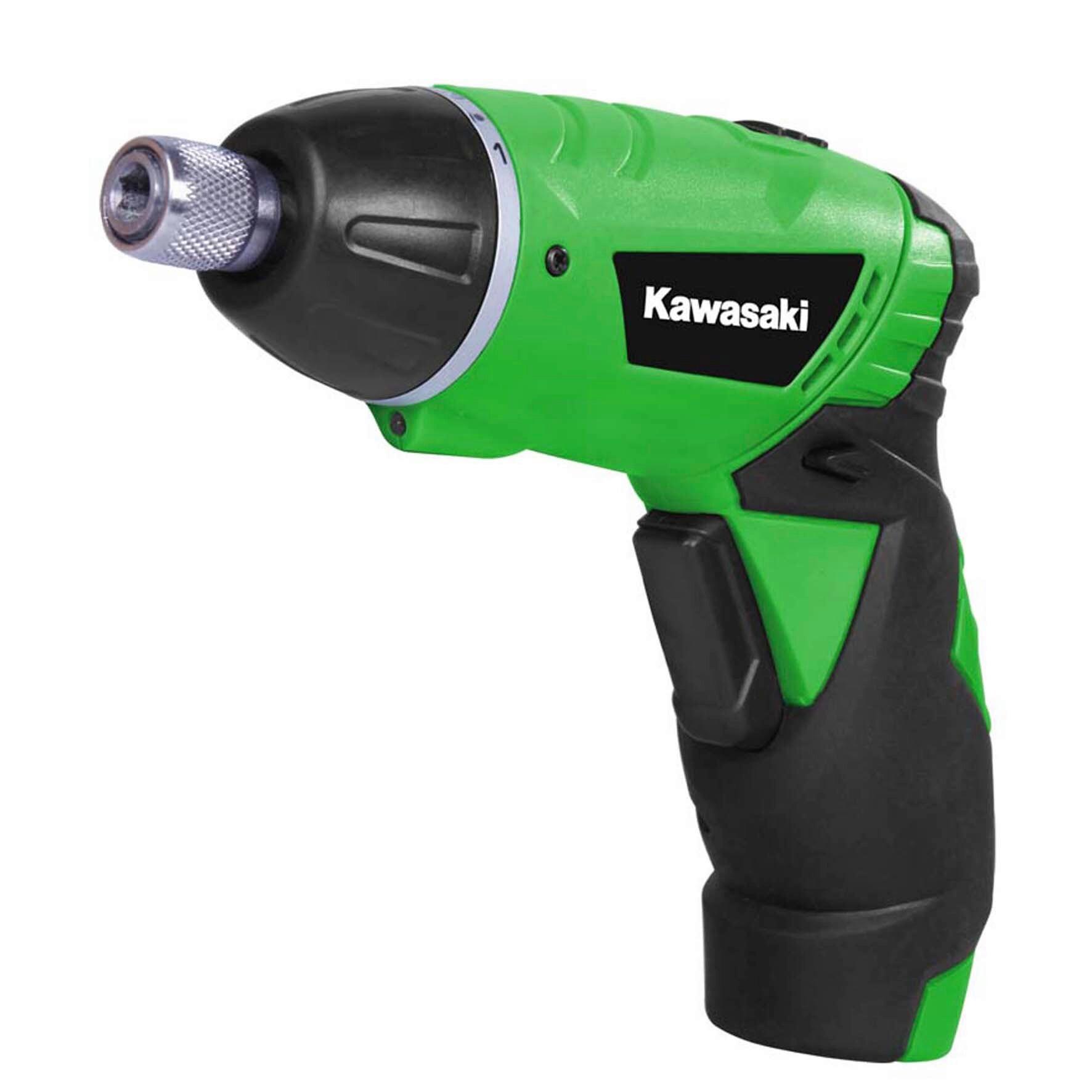 AKUMULÁTOROVÝ ŠROUBOVÁK KAWASAKI - černá/zelená, Konvenční, kov (24/18/8cm)
