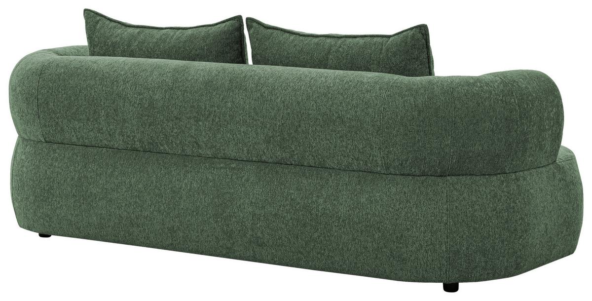 3-Sitzer-Sofa Ferro Grün B: 200 cm - Schwarz/Grün, Design, Textil (200/76/96cm) - Livetastic