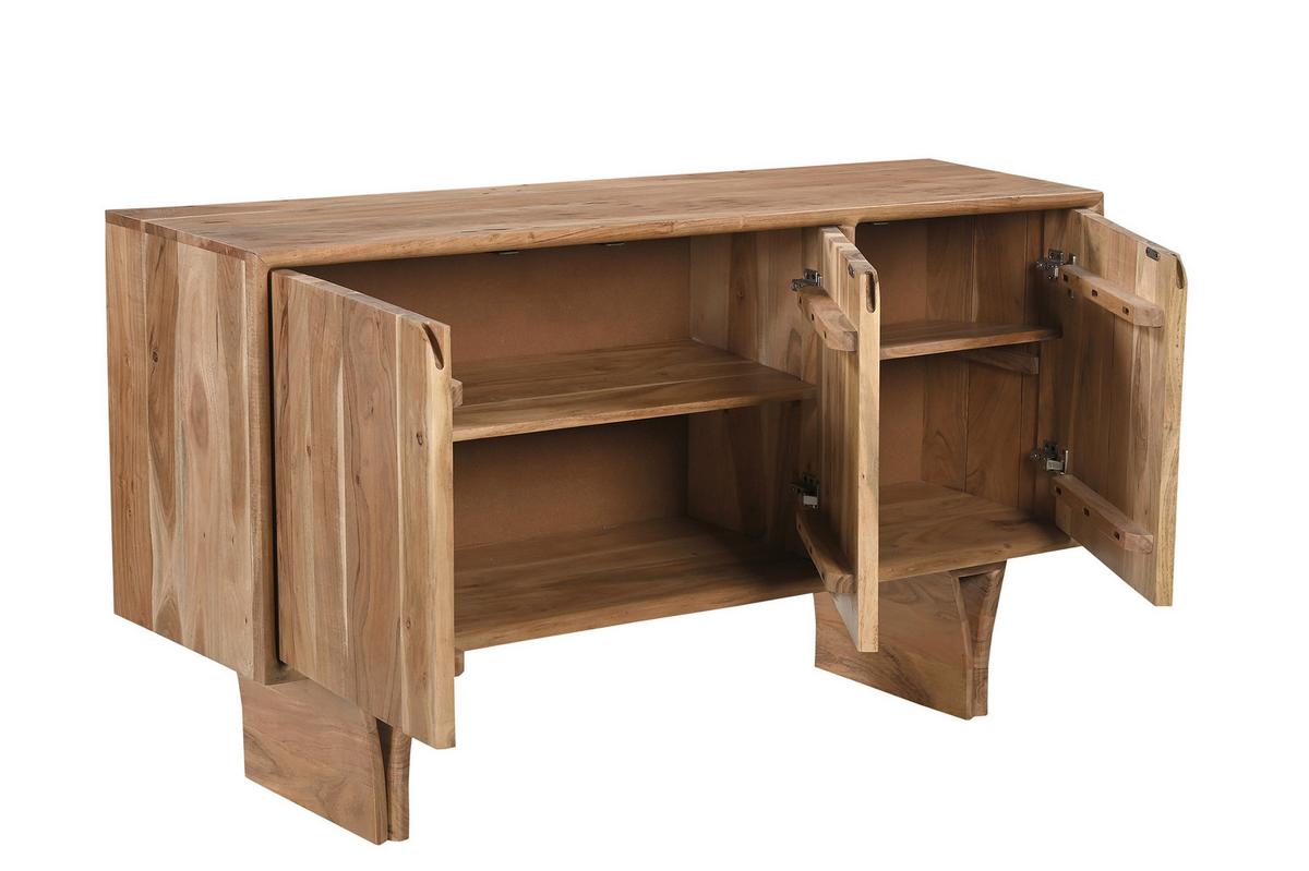 Sideboard Akazie B: 145cm - Naturfarben, Design, Holz (145/80/71cm) - MID.YOU